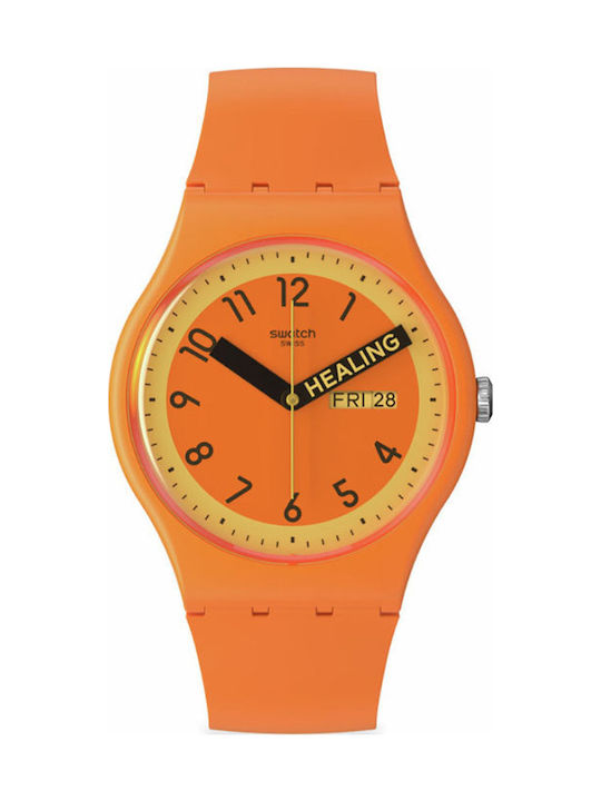 Swatch Neuzeit Ρολόι Μπαταρίας με Καουτσούκ Λουράκι Swatch Neuzeit Ρολόι Μπαταρίας με Καουτσούκ Λουράκι