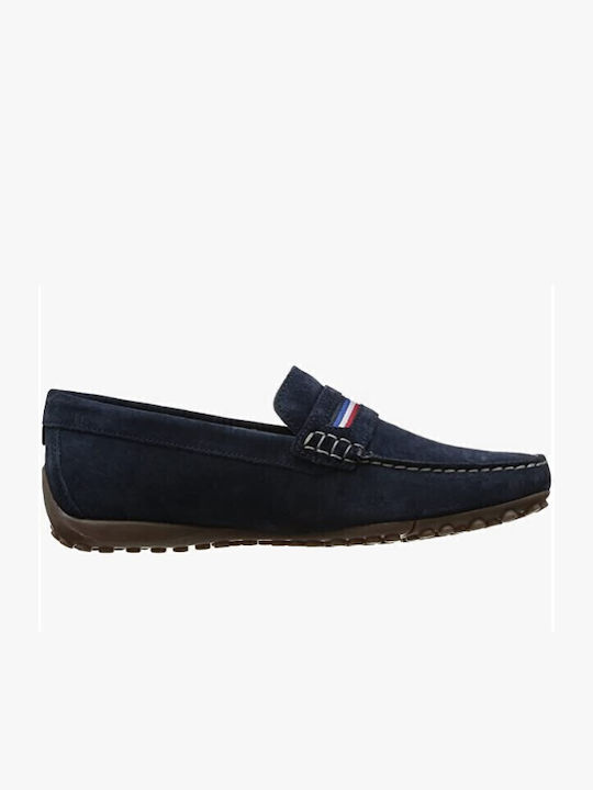 U Snake Men's Suede Moccasins Blue