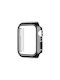 Premium Electroplating Пластмасов Калъф със Стъкло в Черен цвят за Apple Watch 40 мм