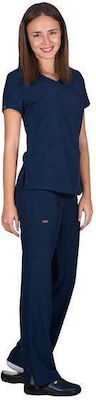 Alezi Stretch Women's Pants & Blouse Set Navy Blue