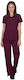 Alezi Stretch Women's Pants & Blouse Set Burgundy