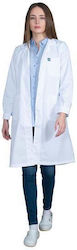 Alezi Women's Medical Dressing Gown White
