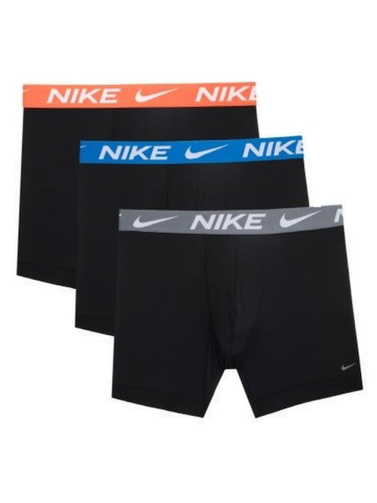 Nike Ανδρικά Μποξεράκια Μαύρα με Σχέδια 3Pack