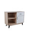 Wooden Buffet with Drawers White Natural L94xW38xH74cm