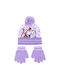 Cerda Frozen ΙΙ Kids Beanie Set with Gloves Knitted Lilac