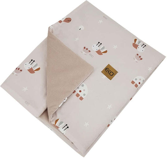 Ekokids Blanket Nursery Swaddling Blankets Beige Bees Velvet Beige 100x80cm