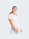 Adidas Γυναικείο Αθλητικό T-shirt με Διαφάνεια Ροζ