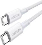 Ugreen Braided USB 2.0 Cable USB-C male - USB-C male Λευκό 1.5m (15268)