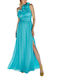Desiree Summer Maxi Dress for Wedding / Baptism Turquoise