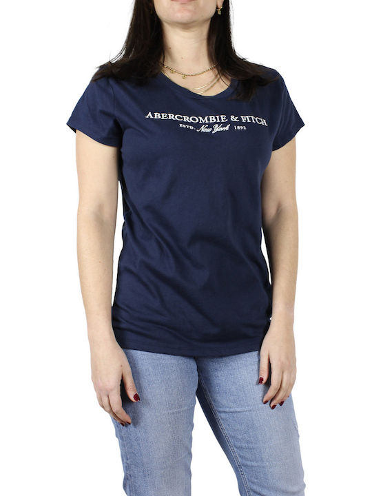 Abercrombie & Fitch Γυναικείο T-shirt Navy Μπλε