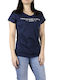 Abercrombie & Fitch Γυναικείο T-shirt Navy Μπλε με Στάμπα