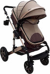 Beboulino Nesna 2 in 1 Verstellbar 2 in 1 Baby Kinderwagen Geeignet für Neugeborene Beige