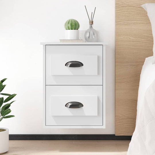 Wooden Bedside Tables 2pcs White 41.5x36x53cm