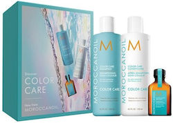 Moroccanoil Women's Hair Care Set Discover Color Care with Conditioner / Oil / Shampoo 3pcs