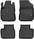 Frogum Set of Front and Rear Mats 4pcs Tray Type for Citroen C4 Cactus 2014-2018 Black