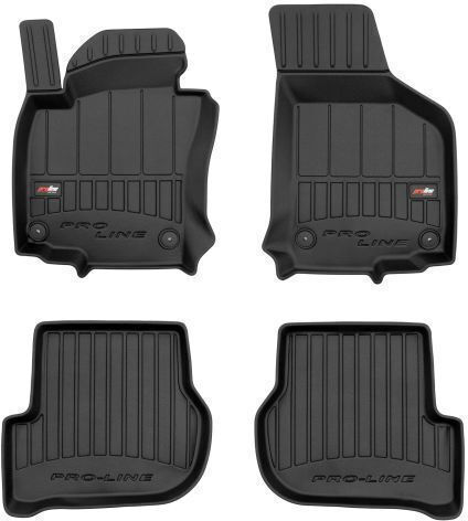 Frogum Set of Front and Rear Mats 4pcs Tray Type for Mercedes-Benz V Volkswagen Golf / Jetta Ford Edge 2003-2009 Black