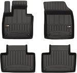 Frogum Set of Front and Rear Mats Tray Type 4pcs from Rubber for Volvo XC 90 Black