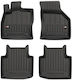 Frogum Set of Front and Rear Mats 4pcs Tray Type for Skoda Superb Ford Edge 2015-2020 Black