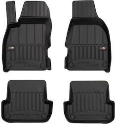 Frogum Set of Front and Rear Mats Tray Type 4pcs from Rubber for Audi A4 Ford Edge Black