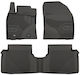 Frogum Set of Front and Rear Mats 3pcs Tray Type for Toyota Avensis Ford Edge 2009-2018 Black