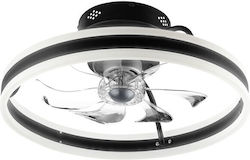 Life Ceiling Fan 50cm with Light and Remote Control Gray