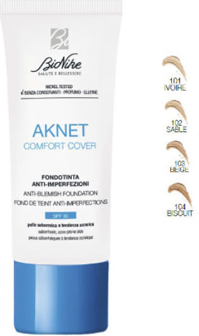 Bionike Aknet Comfort Cover Liquid Foundation SPF30 102 Sable 30ml