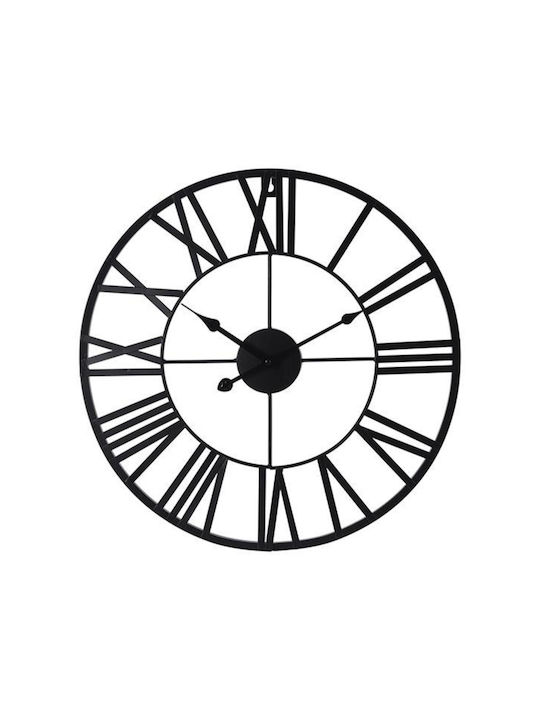 Next Ρολόι Τοίχου Μεταλλικό Μαύρο 47cm