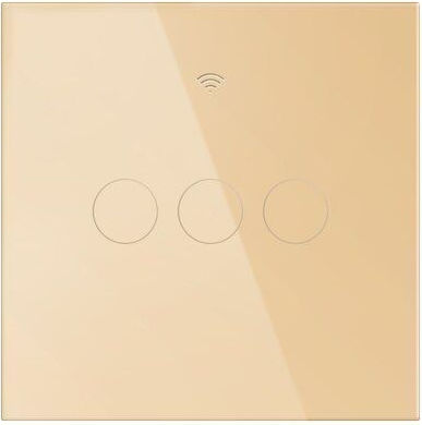 Earu EARU Recessed Wall Switch Wi-Fi Lighting Triple with Frame Gold