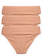 Βαμβακερά Γυναικεία Slip 3Pack Μπεζ