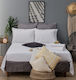Cokitex Παπλωματοθήκη Ξενοδοχείου Polycotton Ριγέ 220TC 245x265εκ.