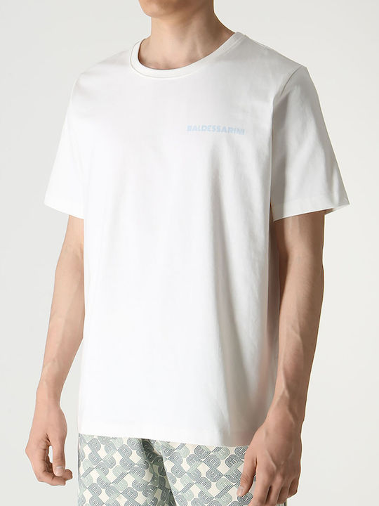 Baldessarini Herren T-Shirt Kurzarm Weiß