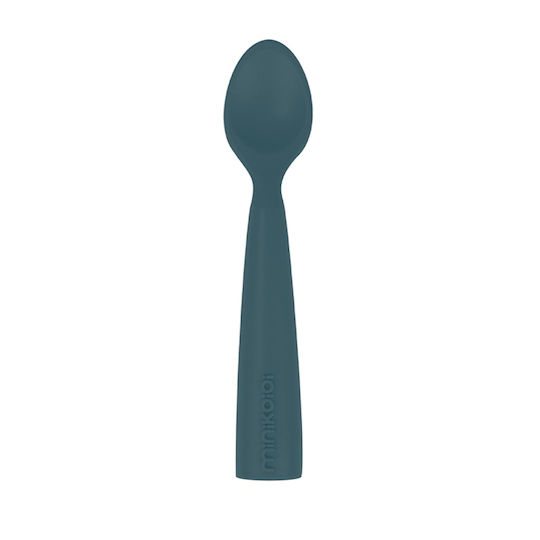 Minikoioi Baby Spoon made of Silicone for 6+ months Deep Blue