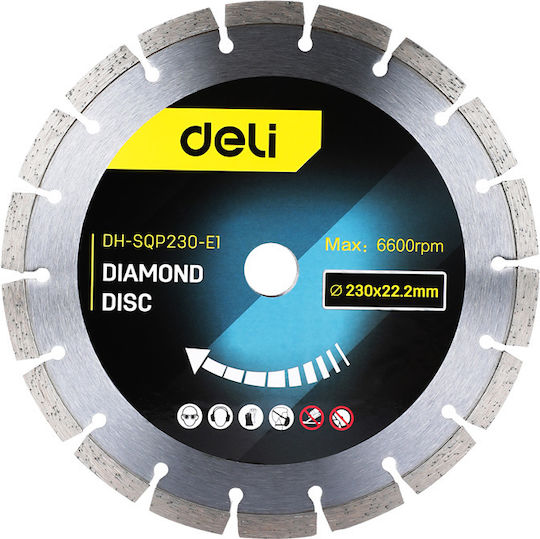 Deli Δίσκος Κοπής Δομικών Υλικών 230mm