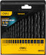 Deli Set of 19 Drills HSS for Metal