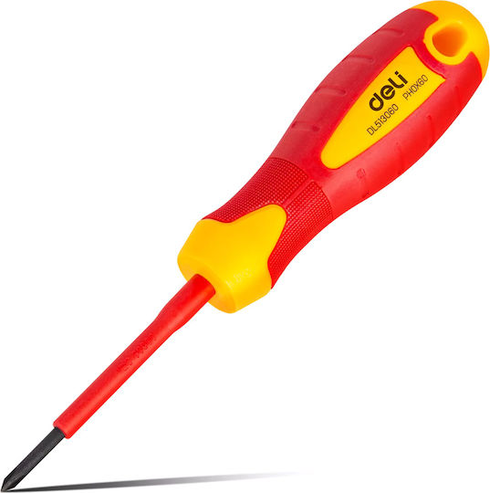 Deli Electrician Screwdriver VDE 1000V Long Cross Head Size PH0x60mm