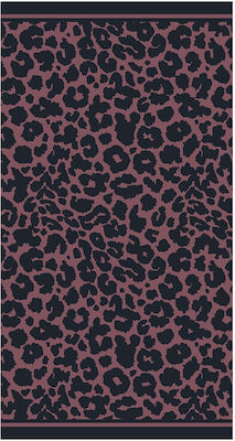 Melinen Leopard Πετσέτα Θαλάσσης Ροζ 160x86εκ.