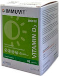 Leriva Pharma Immuvit Vitamin D3 Βιταμίνη για Ανοσοποιητικό 2000iu 60 κάψουλες