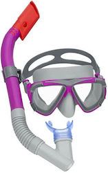 Bestway Μάσκα Θαλάσσης με Αναπνευστήρα Παιδική σε Ροζ χρώμα