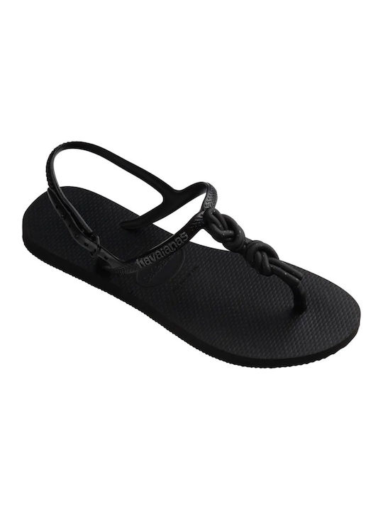 Havaianas Twist Plus Papuci de plajă în stil sandale în Negru Culore