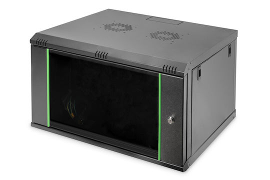 Digitus Монтиран на стена Рак кабинет 7U 60x60x38.5см Черен DN-19 07U-6/6-EC-SW