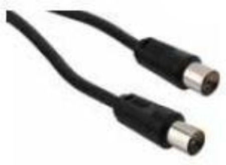 Lineme Καλώδιο Κεραίας Coax male - Coax female Μαύρο 1.5m (12-05024-2)