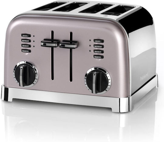 Cuisinart Φρυγανιέρα 4 Θέσεων 1800W Ροζ