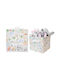 Kinder Aufbewahrungsbox Faltbar aus Stoff Animals Weiß 30x30x30cm 1Stück