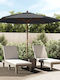 Round Wooden Black Garden & Terrace Parasol Φ2.99xH2.4m
