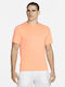 Nike Dri-Fit Miler Ανδρικό T-shirt Dri-Fit Πορτοκαλί