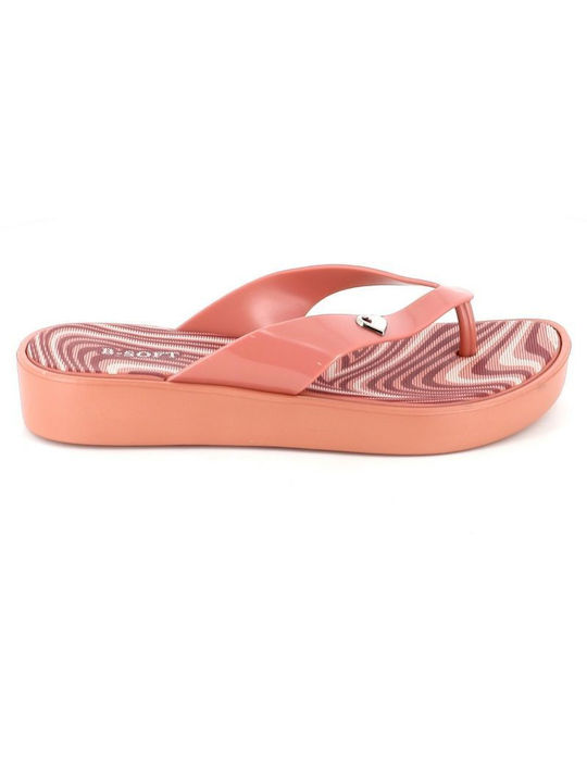 B-Soft Women's Flip Flops Pink