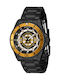 Invicta Watch with Black Metal Bracelet