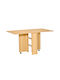 Table Kitchen Collapsible Wooden Natural 140x80x74cm