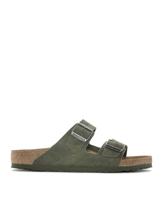 Arizona Vegan Micro Fibre Ανδρικά Σανδάλια σε Πράσινο Χρώμα Narrow Fit