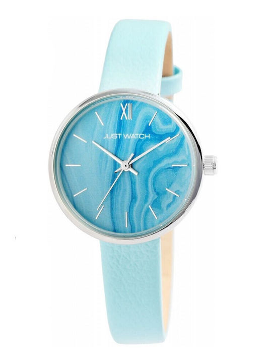 Just Watch Damen Uhr mit Blau Lederarmband